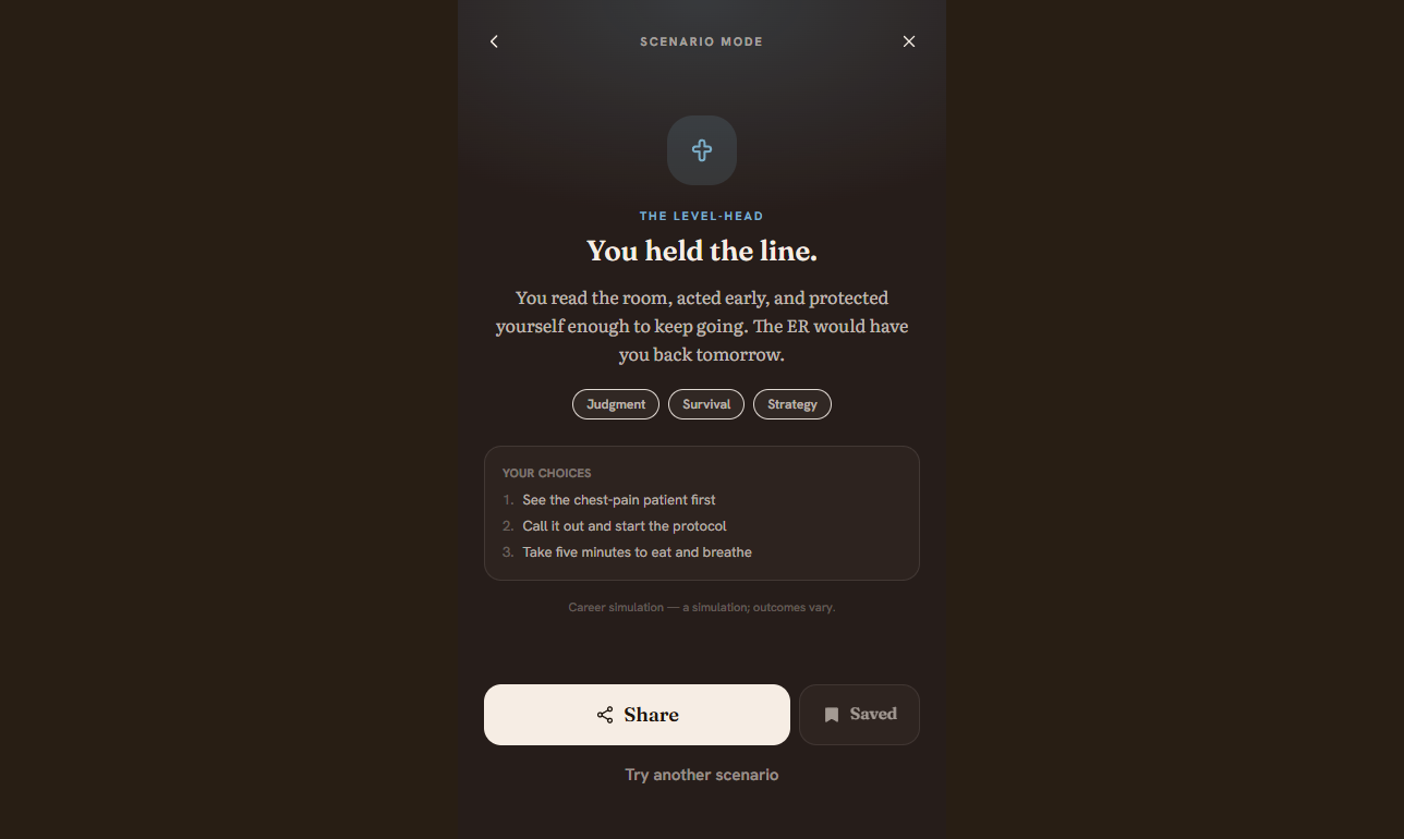 Curio interactive Scenario Mode
